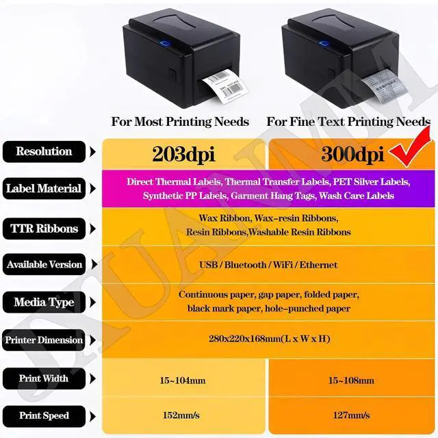 Alt view image 2 of 7 - 300DPI Thermal Garment Label Printer Desktop Gold Ribbon Foil Flower Printer Flower Wrapping Ribbon Party Banner Thermal Printer
