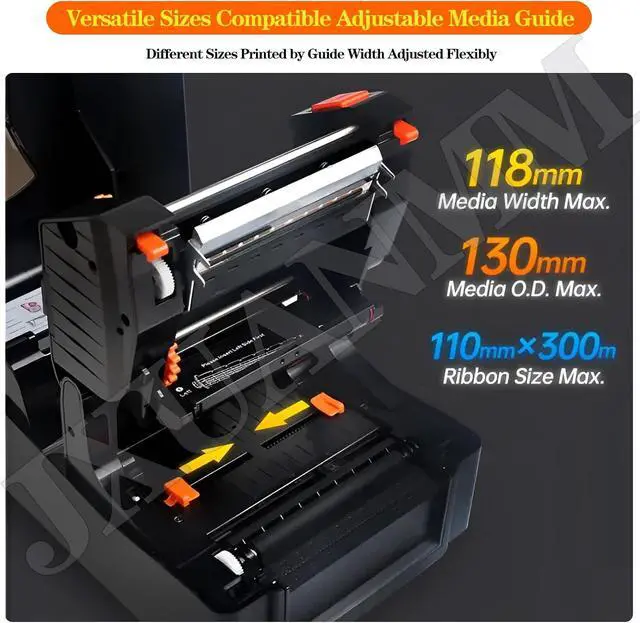 Alt view image 3 of 7 - 300DPI Thermal Garment Label Printer Desktop Gold Ribbon Foil Flower Printer Flower Wrapping Ribbon Party Banner Thermal Printer