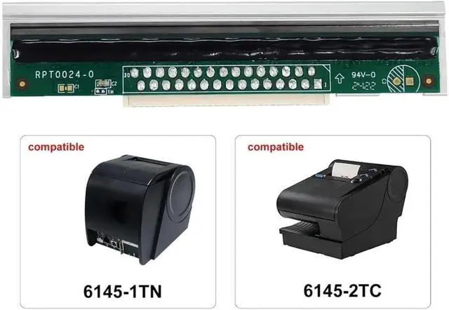 Alt view image 2 of 6 - 6145 Printhead for Toshiba IBM 6145-1TN 6145-2TC POS 203dpi Thermal Label Barcode Printer Print Head P/N:3AC00575000 Replacement Parts