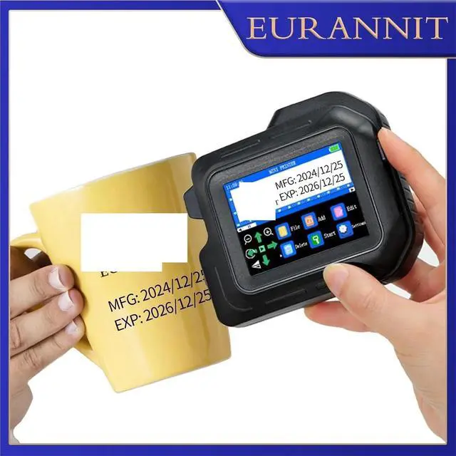 Alt view image 3 of 4 - 0.5Inch Portable Mini Printer Touchscreen Inkjet Printer Expire Date QR Barcode Label Printing Machine(with 1 Ink)