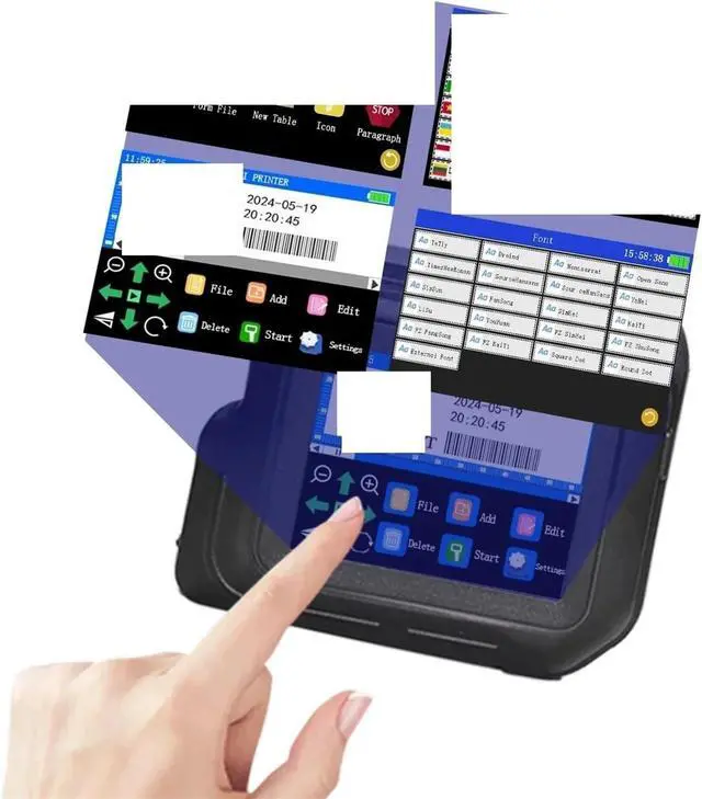 Alt view image 4 of 4 - 0.5Inch Portable Mini Printer Touchscreen Inkjet Printer Expire Date QR Barcode Label Printing Machine(with 1 Ink)