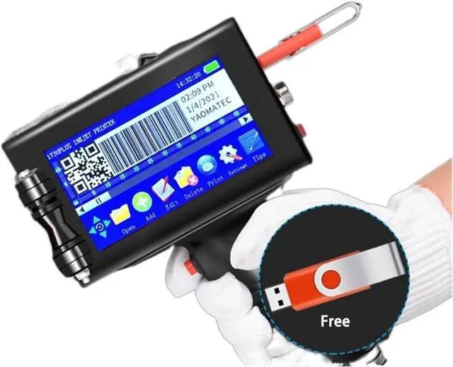 Alt view image 2 of 3 - 12.7mm Online Variable QR Bar Batch Code Date Number Logo Expiry Date Label Portable Hand Jet Handheld Thermal Inkjet Printer