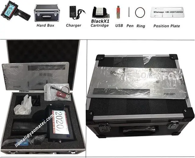 Alt view image 2 of 5 - 12.7mm Online QR Bar Batch Code Date Number Logo Expiry Date Label Portable Hand Jet Handheld Thermal Inkjet Printer
