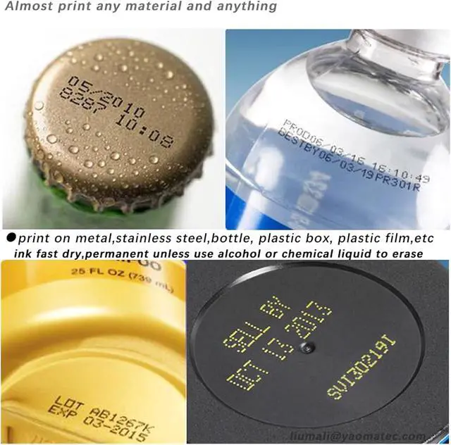 Alt view image 3 of 5 - 12.7mm Online QR Bar Batch Code Date Number Logo Expiry Date Label Portable Hand Jet Handheld Thermal Inkjet Printer