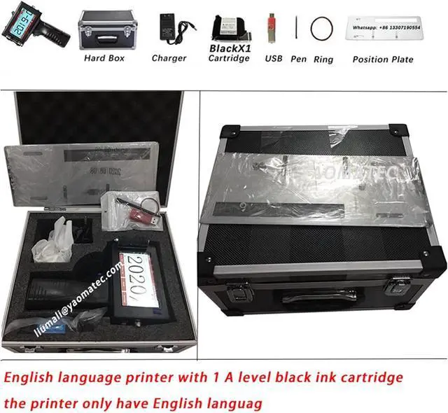 Alt view image 5 of 5 - 12.7mm Online QR Bar Batch Code Date Number Logo Expiry Date Label Portable Hand Jet Handheld Thermal Inkjet Printer