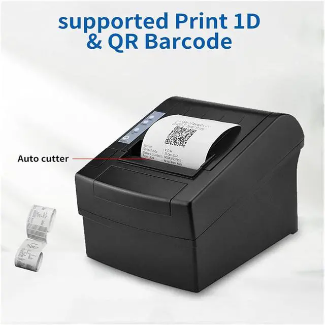Alt view image 4 of 7 - Receipt Bill Printer 3inch 80mm Automatic 300mm/s Pos Tickets Printer USB Serial LAN Parallel Thermal Printer(USB Serial Network)
