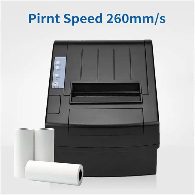 Alt view image 5 of 7 - Receipt Bill Printer 3inch 80mm Automatic 300mm/s Pos Tickets Printer USB Serial LAN Parallel Thermal Printer(USB Serial Network)