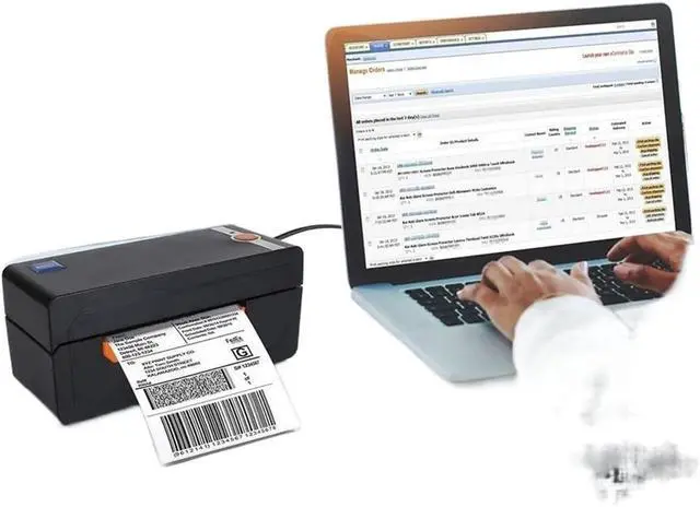 Alt view image 3 of 6 - 4 Inch Thermal Barcode Label Printer Commercial Grade High Speed Printer Compatible with USPS Barcode Printer 4x6 Printer(USB)