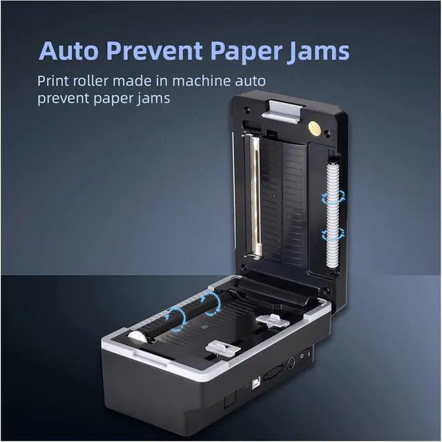 Alt view image 3 of 5 - 4 Inch Shipping Label Barcode Printer 26mm to 118mm Thermal Printer USB Port Printer Support