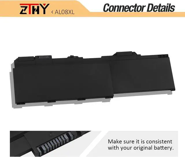 Alt view image 4 of 7 - 94Wh AL08XL Laptop Battery Replacement for HP ZBook Fury 15 G7 G8 Series