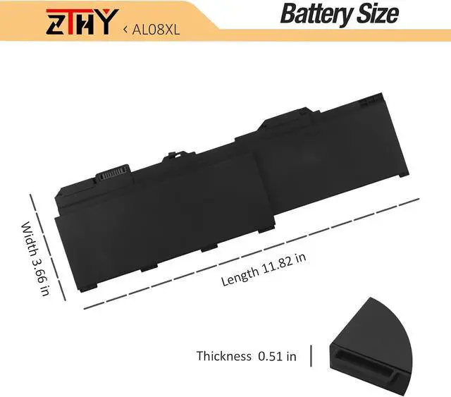 Alt view image 7 of 7 - 94Wh AL08XL Laptop Battery Replacement for HP ZBook Fury 15 G7 G8 Series