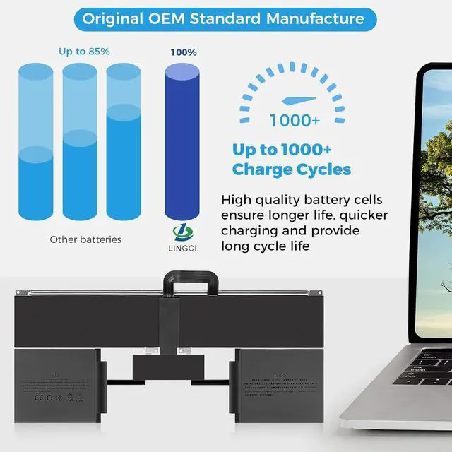 Alt view image 2 of 7 - A2681 Battery,A2669 Battery Replacement for MacBook Air 13" A2681(M2,2022) A3113(M3,2024) (Upgraded High Performance 11.54V 52.6Wh 4561mAh)
