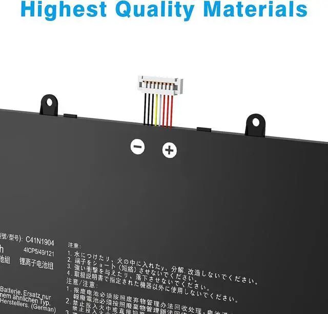 Alt view image 3 of 7 - C41N1904 C41N1904-1 Battery Compatible with ASUS ZenBook 14 UX425JA UX425UA UX425EA UX425IA UM425IA 13 BX325JA UM325UA UM325SA UX325UA UX325SA UX325EA UX325JA UX371EA UX362FA UX363JA UX363EA