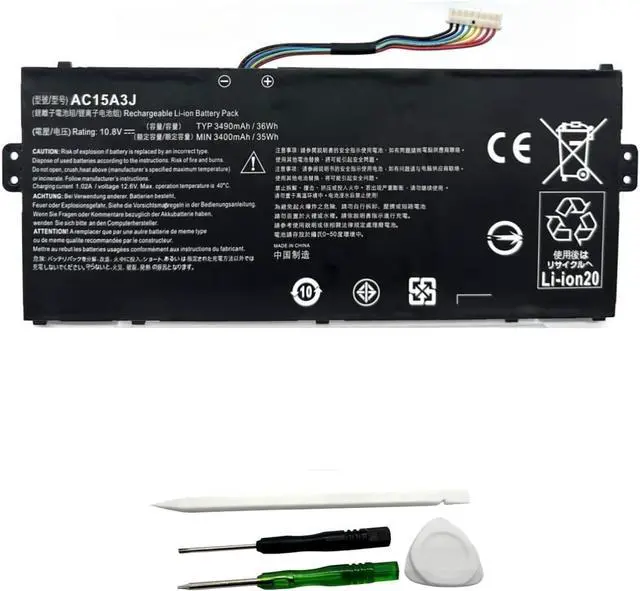 Main image of AC15A3J New Laptop Battery Replacement for Acer Chromebook 11 CB3-131 Chromebook R11 CB5-132T Chromebook C738T Series AC15A3J AC15A8J