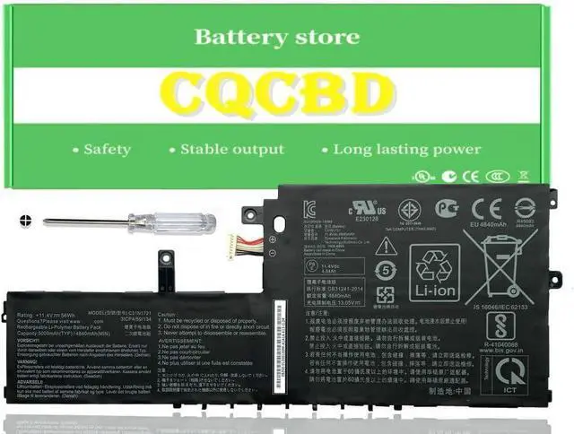 Main image of CQCQ C31N1721 Battery for ASUS E406 L406 R420 E406SA E406MA R420SA R420MA L406SA L406MA E406SA-3G E406SA-BV211T E406SA-BV247TS E406MA-BV539TS E406MA-EK065T R420SA-BV225TS BV205TS (11.4V 56Wh/4800mAh)