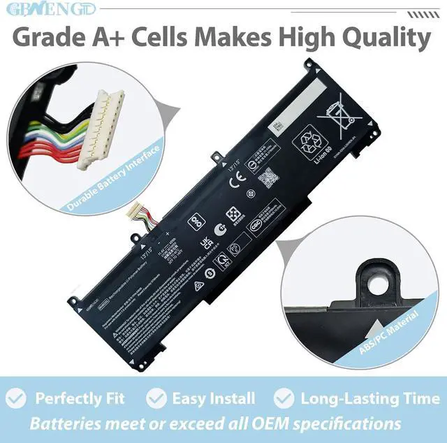 Alt view image 3 of 7 - RH03XL M02027-005 Laptop Battery Replacement for HP ProBook 430 440 445 450 455 630 640 650 G8 G9 G10 EliteBook 645 650 655 G9 G10 Series M01524-541 RHO3XL M01524-AC1 M75017-171