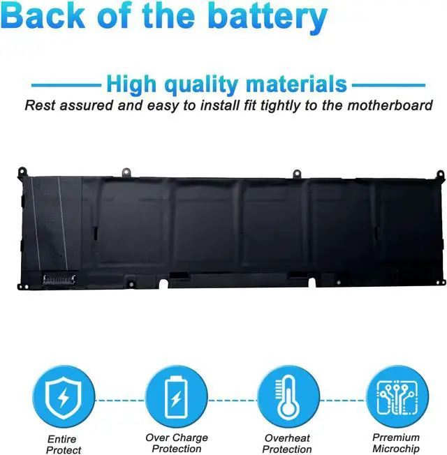 Alt view image 4 of 7 - 86Wh 69KF2 Laptop Battery for Dell XPS 15 9500 9510 9520 Precision 5550 5560 5570 Alienware M15 M17 R3 R4,G15 5510 5511 5515 5520 5521,G7 15 7500,Inspiron 7510 7610 P87F P91F P45E Series 8FCTC 70N2F
