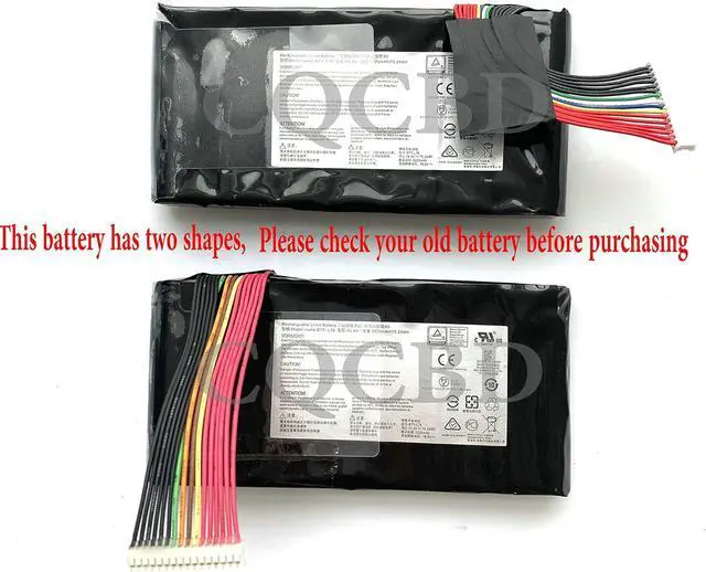 Alt view image 3 of 7 - CQCQ BTY-L78 Battery for MSI GT62VR 6RD 6RD-033CN 6RD-093XCN GT73 GT73VR 6RE-013CN GT80 2QC-221CN GT62VR 7RD Dominator Titan GT80S GT83 GT83VR GT83 GT83VR 6RE-007CN (14.4V 75.24Wh/5225mAh)