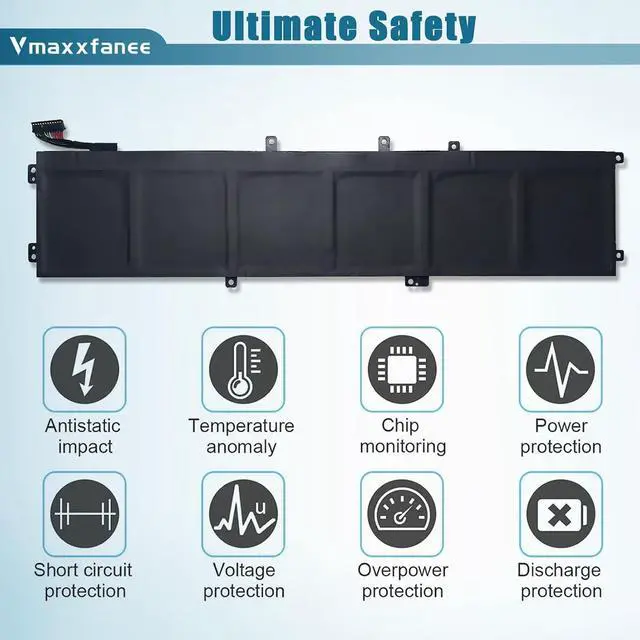 Alt view image 4 of 7 - 4K1VM Laptop Battery Replacement for Dell G7 17 7700 Series Notebook W62W6 0W62W6 9TM7D 09TM7D NCC3D 0NCC3D NYD3W 0NYD3W XYCW0 0XYCW0 V0GMT 11.4V 8070mAh 97Wh 6-Cell