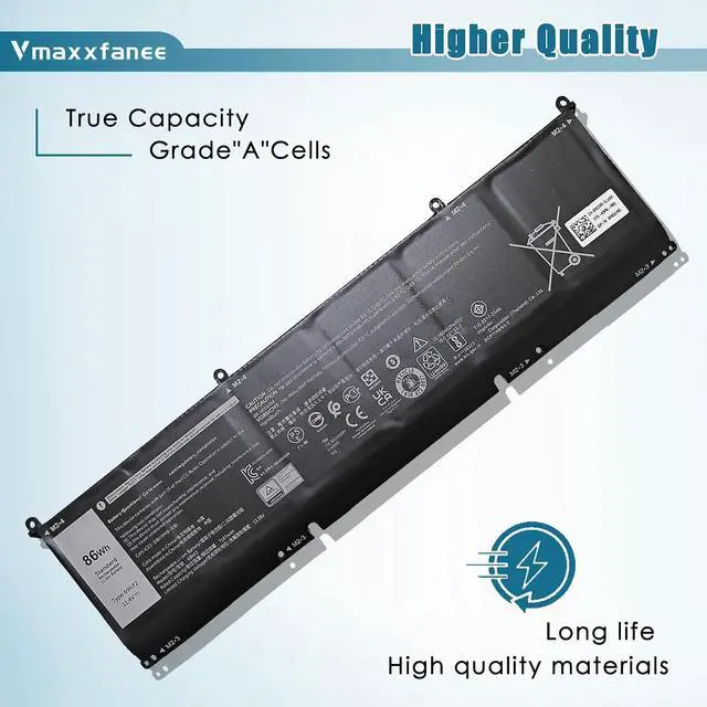 Alt view image 3 of 7 - 69KF2 86Wh Laptop Battery Replacement for Dell Precision 5560 5550 XPS 15 9500 9510 Alienware M17(R3 R4) M15 (R3 R4 R5 R6 R7) Vostro 7510 7610 Series 7167mAh