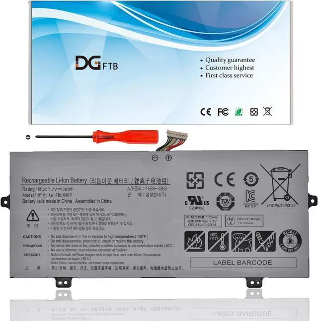 Main image of DGFTB AA-PBUN4KP Laptop Battery for Samsung Notebook 9 Pen 930QAA 930QBE NP930QAA 930QAA-K716 NP930QAA-K04 930QAA-K01 930QAA-K716 NT930QBE NT930QBV NP930QAA-K01C 1588-3366(7.7V 39Wh/5120mAh)