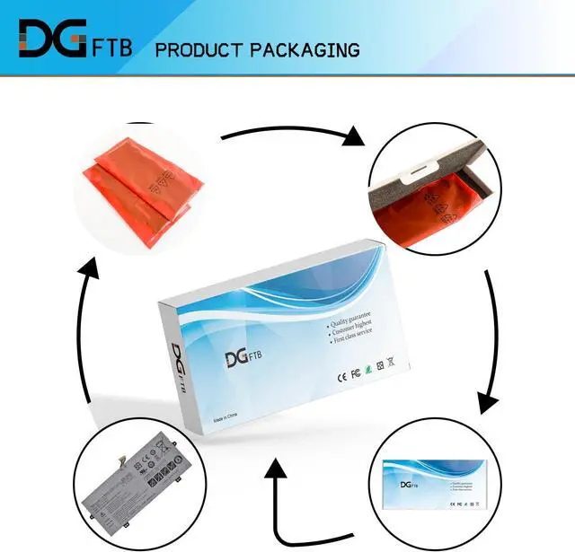 Alt view image 7 of 7 - DGFTB AA-PBUN4KP Laptop Battery for Samsung Notebook 9 Pen 930QAA 930QBE NP930QAA 930QAA-K716 NP930QAA-K04 930QAA-K01 930QAA-K716 NT930QBE NT930QBV NP930QAA-K01C 1588-3366(7.7V 39Wh/5120mAh)
