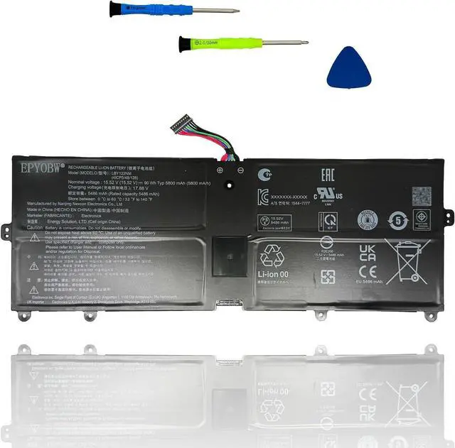 Main image of LBY122NM Laptop Battery 90Wh 5800mAh 15.52V Compatible with LG Gram 16Z90R LBY122CM LBY122NM 17Z90Q Series