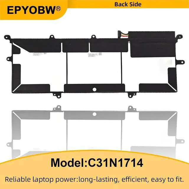 Alt view image 6 of 6 - C31N1714 Laptop Battery 57Wh 4940mAh 11.55V Compatible with Asus ZenBook Flip UX461UA UX461UA-1A UX461UA-E1012R UX461UA-E1072T UX461UA-E1077T Series C31PQCH 0B200-02750100M 0B200-02750000