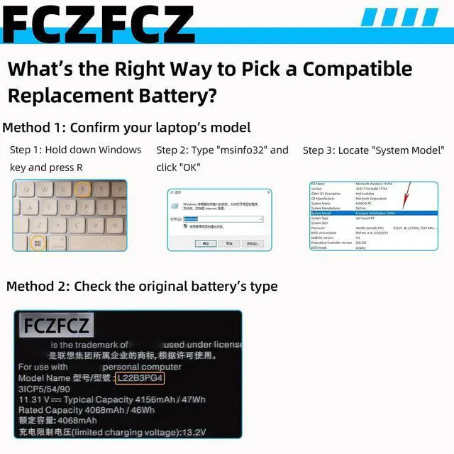 Alt view image 2 of 7 - L22B3PG4 Battery 47Wh 4156mAh Replacement for Lenovo ThinkPad E14 Gen 5 Gen 6 / E16 Gen 1 Gen 2 Series SB11N46023 L22X3PG4 L22D3PG4 L22M3PG4 L22L3PG5 L22B3PG5 L22D3PG5 L22M3PG5 11.31V 3-Cell