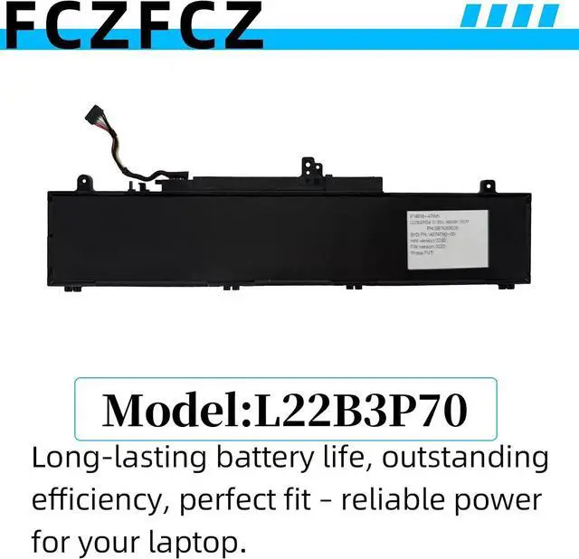 Alt view image 7 of 7 - L22B3PG4 Battery 47Wh 4156mAh Replacement for Lenovo ThinkPad E14 Gen 5 Gen 6 / E16 Gen 1 Gen 2 Series SB11N46023 L22X3PG4 L22D3PG4 L22M3PG4 L22L3PG5 L22B3PG5 L22D3PG5 L22M3PG5 11.31V 3-Cell