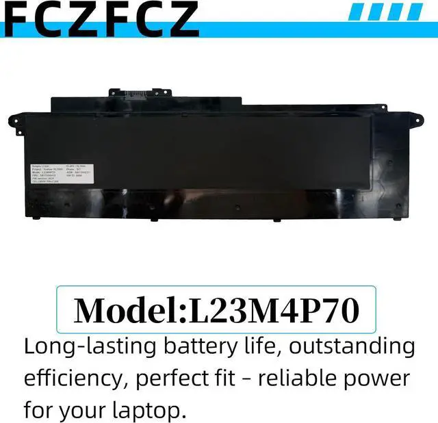 Alt view image 6 of 7 - L23M4P70 Battery 52.5Wh 3392mAh Replacement for Lenovo ThinkPad T16 Gen 3 21MN 21MQ Series SB11H56311 5B11H56410 L23C4P71 SB11H56310 5B11H56409 L23M4P71 L23C4P72 15.48V 4-Cell