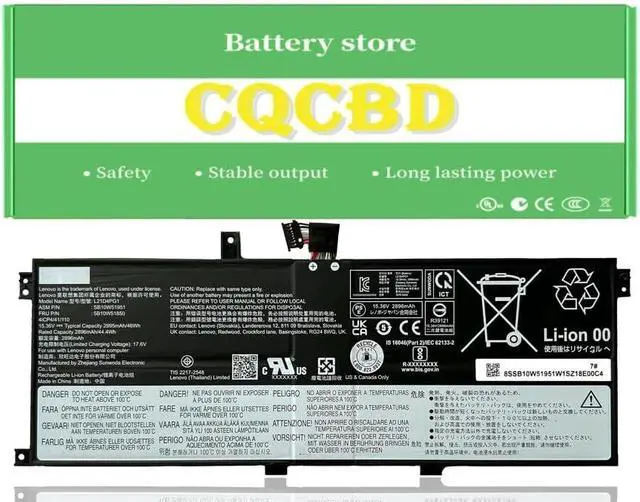 Main image of CQCBD L21D4PG1 L21L4PG1 L21C4PG1 L21M4PG1 Laptop Battery for Lenovo ThinkPad L13 Yoga Gen 3 seires 21BB002MMX 21BB000PRK 21B5001MPG 21BB002GED 21BB000YMS (15.36V 2995mAh/46Wh)