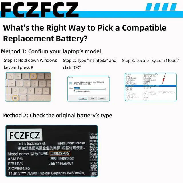 Alt view image 2 of 7 - L23M3P73 Battery 75Wh 6460mAh Replacement for Lenovo ThinkPad P14s Gen 5 21G2 21G3 / P16s Gen 3 21KS 21KT Series SB11H56302 5B11H56401 L23D3P74 5B11H56402 11.61V 3-Cell