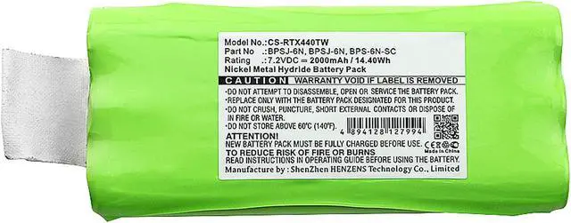 Alt view image 5 of 5 - ALLC Replacement Battery for Ritron JMX 441D/JMX II/JMX IV/Patriot SST,PN:BPS-6N-MH/BPS-6N-SC/BPSJ-6N,2000mAh
