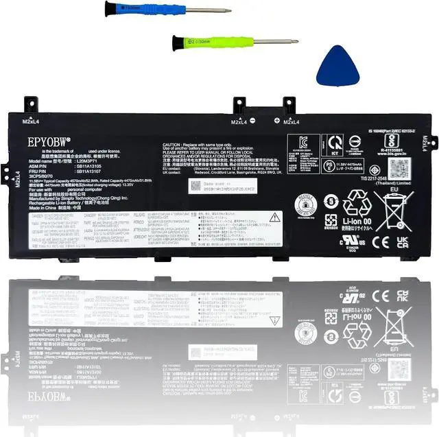 Main image of L20M3P71 Laptop Battery 52.9Wh 4570mAh 11.58V Compatible with Lenovo ThinkPad X13 Yoga Gen 2/3 / ThinkPad P16 Gen 1 Series SB11A13105 5B11A13107 L20L3P71 L20C3P71