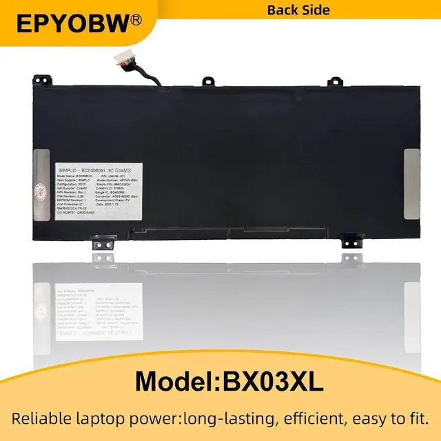 Alt view image 6 of 6 - BC03XL Laptop Battery 60.9Wh 5010mAh Compatible with HP Chromebook x360 14C-CA0000 14c-ca0000nb / Pro C640 Chromebook/Pro C640 Chromebook Enterprise Series HSTNN-LB8T HSTNN-IB9K
