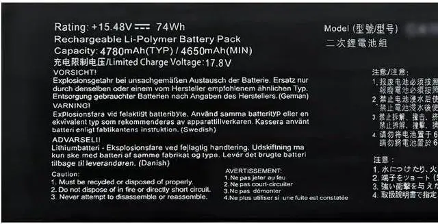 Alt view image 3 of 4 - Replacement Battery for ASUS ROG Ally RC71L 74WH Handheld
