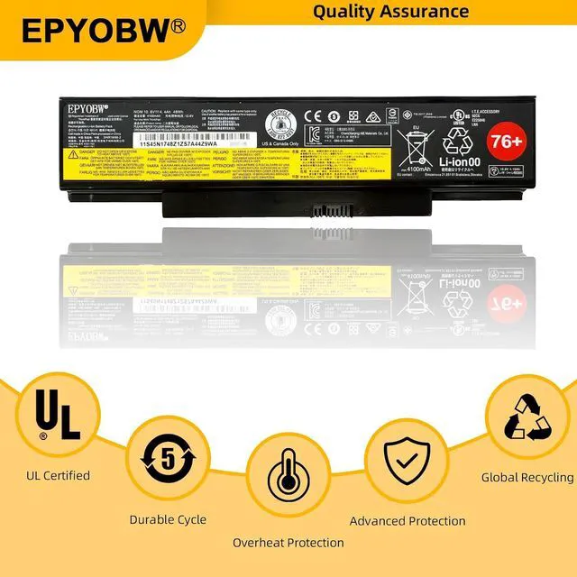 Alt view image 5 of 7 - 45N1760 Laptop Battery 48Wh 45N1761 45N1758 45N1759 45N1762