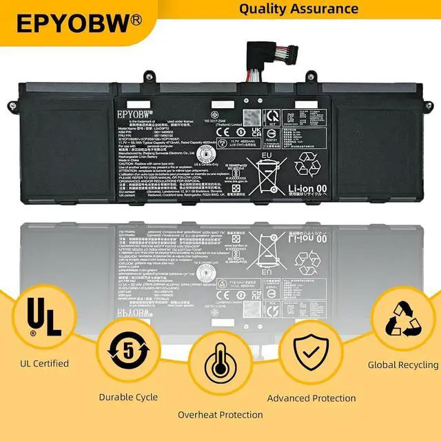 Alt view image 5 of 6 - L24D3P72 Laptop Battery 55.1Wh SB11M89902 5B11M90101 L24B3P71