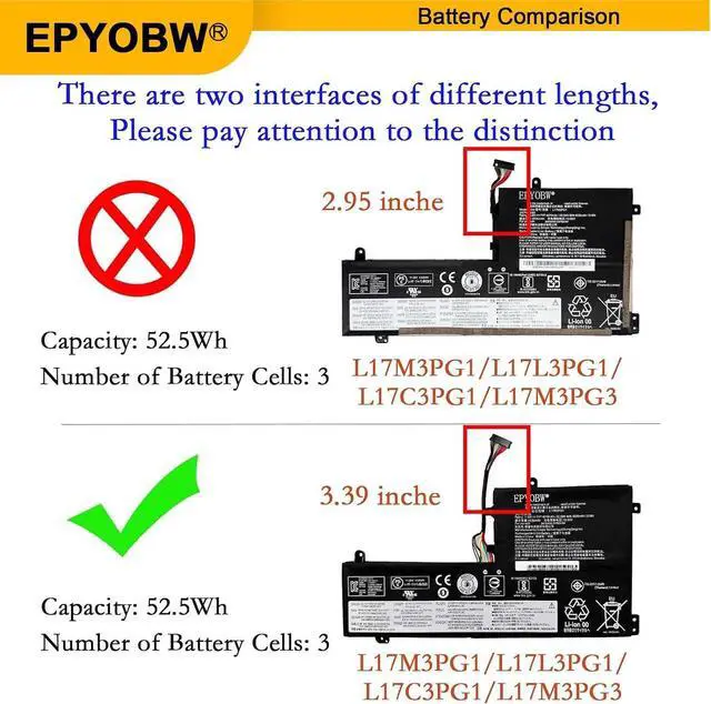 Alt view image 3 of 5 - L17M3PG1 Laptop Battery 11.25V L17L3PG1 L17C3PG1 L17M3PG3