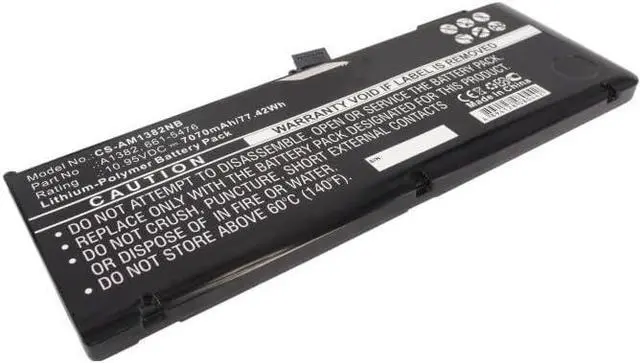Main image of 7070mAh 020-7134-01,661-5844,A1382 Replacement Battery for Appl'e MacBook Pro 15.4",8.2,9.1 Serise