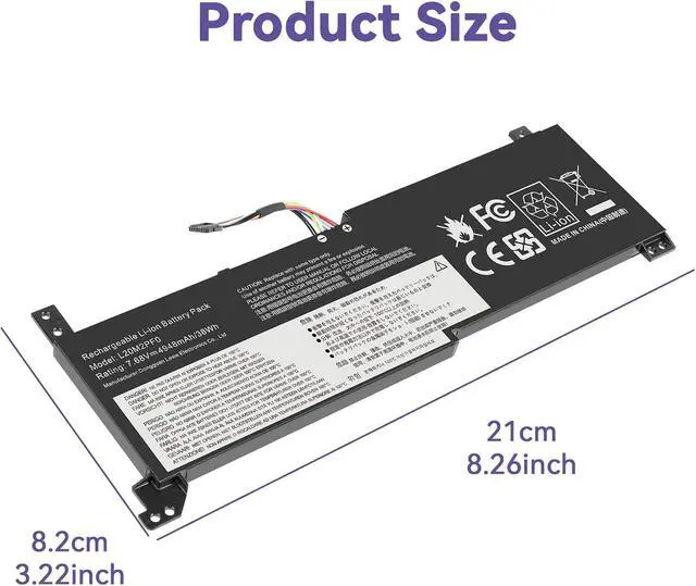 Alt view image 2 of 7 - L20C2PF0 L20M2PF0 L20L2PF0 L20B2PF0 Laptop Battery for Lenovo IdeaPad 3-14ADA6 3-14ALC6 3-14ITL6 3-14ABA7 3-15ADA6 3-15ITL6 3-15ALC6 3-17ALC6 3-17ITL6 V14 V15 G2-ALC G2-ITL G3-ABA V17 G4-IRU