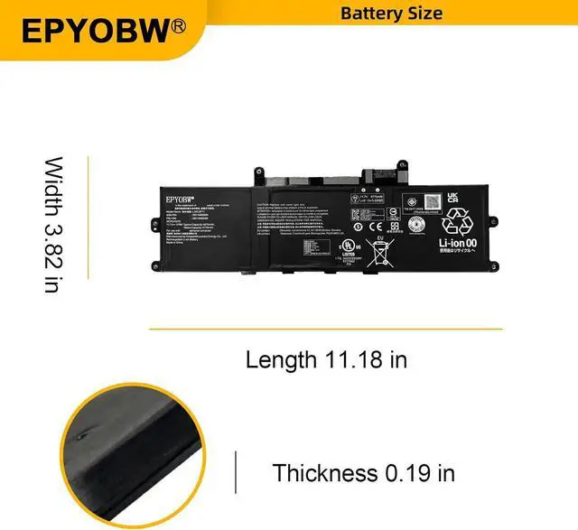 Alt view image 7 of 7 - L24C3P71 Laptop Battery 57Wh L24B3P70 L24M3P70 L24D3P71
