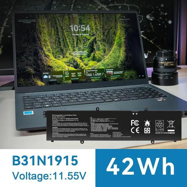 Alt view image 5 of 7 - B31N1915 C31N1915 Laptop Battery for Asus ExpertBook L1 L1400CDA L1500CDA, B1 B1400CEAE B1400CEPE B1500CEAE B1500CEPE B1500 B1500CEA-XS74 BR1100CKA BR1100FKA 0B200-03760000 0B20003760000 3ICP5/57/80