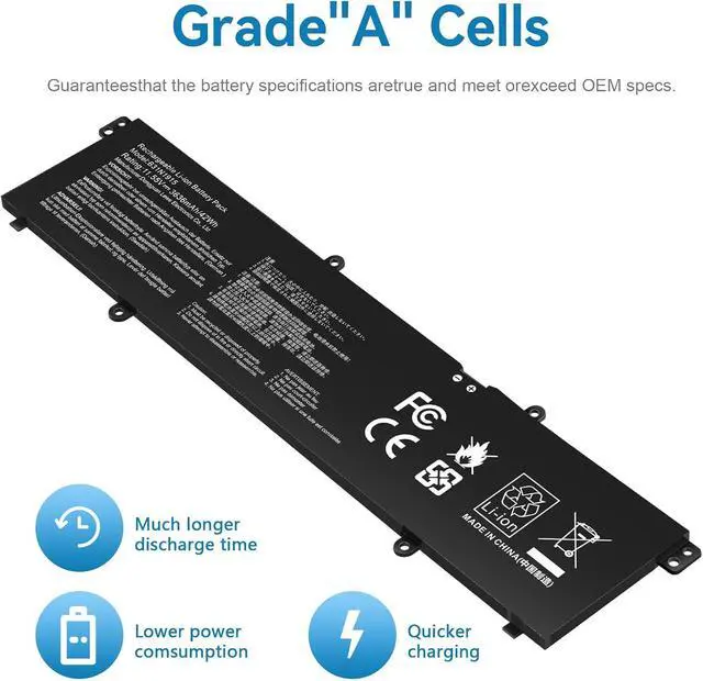 Alt view image 7 of 7 - B31N1915 C31N1915 Laptop Battery for Asus ExpertBook L1 L1400CDA L1500CDA, B1 B1400CEAE B1400CEPE B1500CEAE B1500CEPE B1500 B1500CEA-XS74 BR1100CKA BR1100FKA 0B200-03760000 0B20003760000 3ICP5/57/80