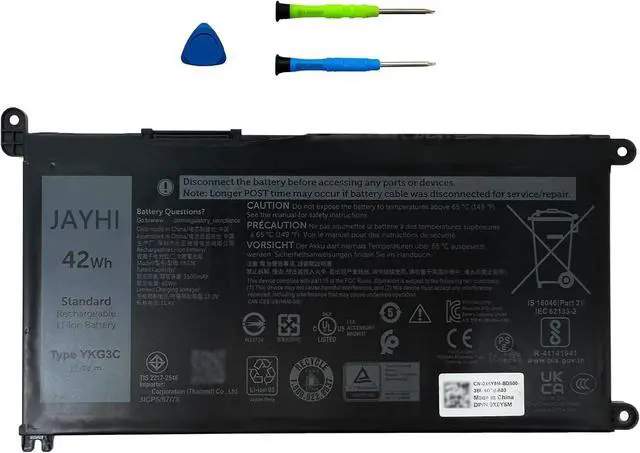Main image of JAYHI YKG3C 42Wh 3500mAh Laptop Battery 0X0Y5M X0Y5M 0RF9H3 RF9H3 11.4V