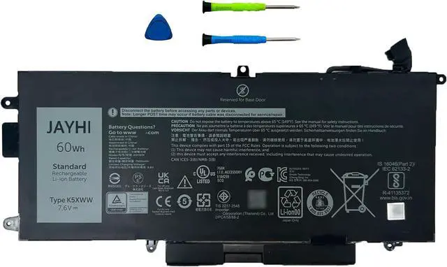 Main image of JAYHI K5XWW Laptop 60Wh 7500mAh Battery 6CYH6 71TG4 725KY N18GG 7.6V