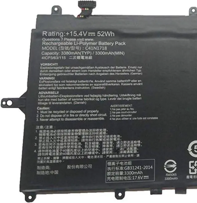 Alt view image 3 of 4 - C41N1718 C41PSJH Laptop Battery