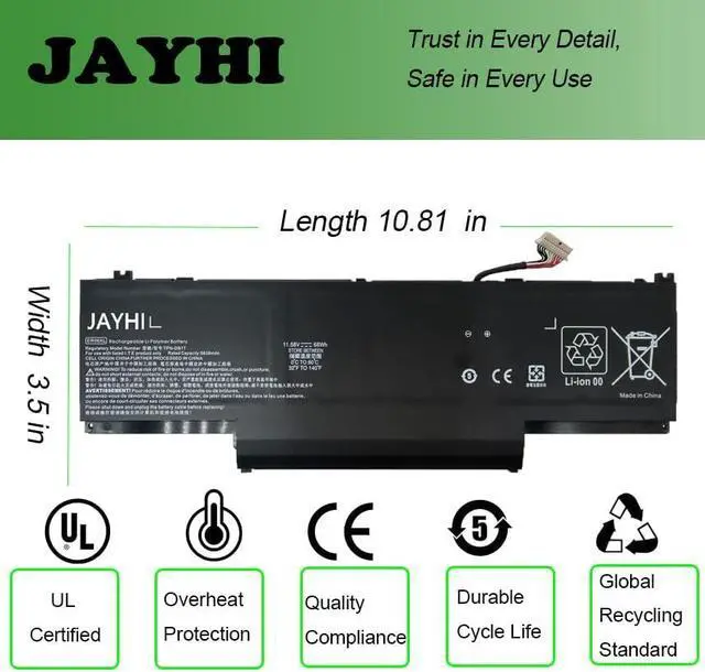 Alt view image 5 of 7 - JAYHI ER06XL 68Wh Laptop Battery N59788-005 TPN-DB1T N59734-271 11.58V