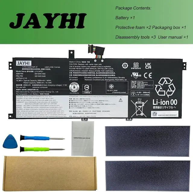 Alt view image 6 of 6 - JAYHI L21C4PG1 46Wh Laptop Battery L21L4PG1 L21D4PG1 L21M4PG1 15.36V
